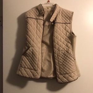 thick vest with gold zipper